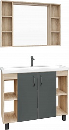 Grossman Мебель для ванной Флай 100 дуб сонома/серая – фотография-1